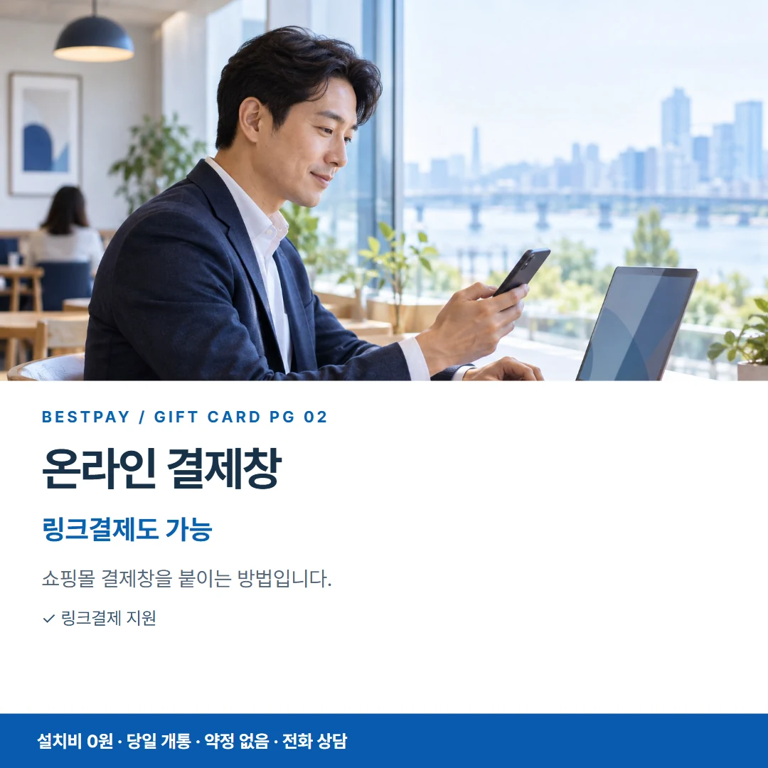 베스트페이 카드뉴스 2 · 온라인 결제창 링크결제도 가능