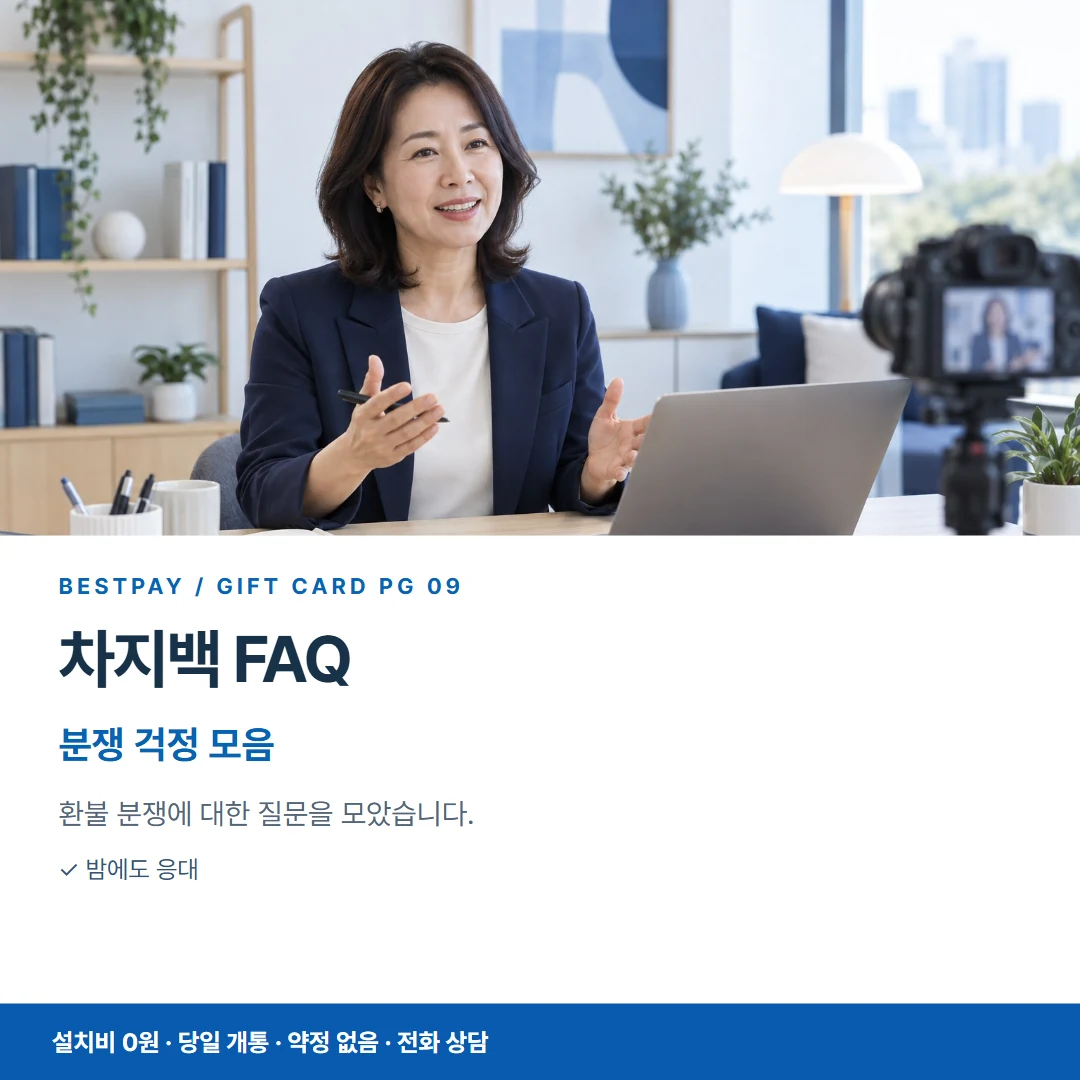 베스트페이 카드뉴스 9 · 차지백 FAQ 분쟁 걱정 모음